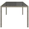 vidaXL Tuin Eettafel Grijs 250 x 100 x 75 cm poly rattan