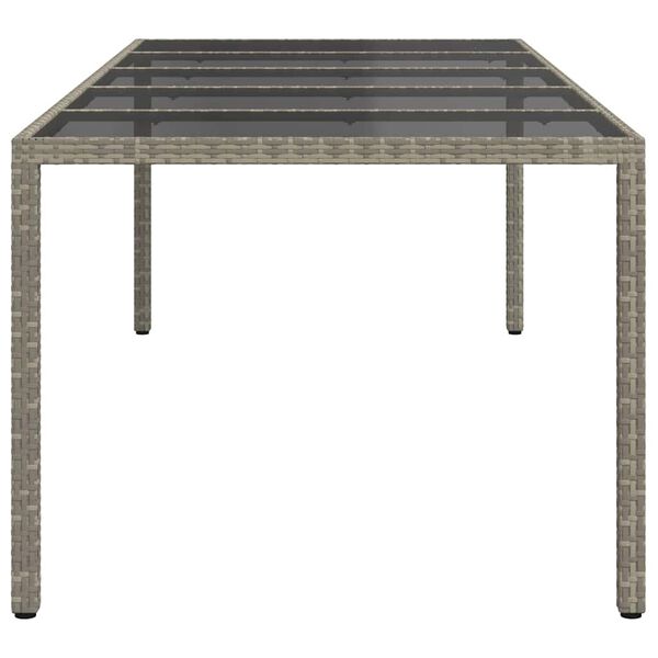 vidaXL Tuin Eettafel Grijs 250 x 100 x 75 cm poly rattan