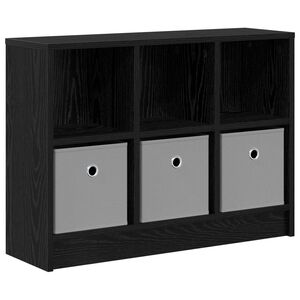 vidaXL Dressoir Zwart Eiken 73,5 x 22,5 x 53,5 cm
