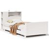 vidaXL Bedframe zonder matras massief grenenhout wit 75x190 cm