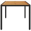 vidaXL Tuintafel met acaciahouten blad 190x90x75 cm poly rattan zwart