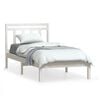 vidaXL Bedframe massief grenenhout wit 90x200 cm