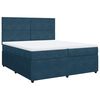 vidaXL Boxspring met matras fluweel donkerblauw 200x200 cm
