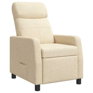 vidaXL Relaxfauteuil Cr&egrave;mekleurig Stof