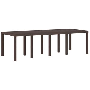 vidaXL Tuinstafel Bruin 250 x 100 x 73 cm poly rattan