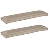 vidaXL Pallet Kussen Set 2 pcs Taupe 150 x 40 x 8 cm Oxford Stof