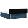 vidaXL Ottoman bed met matras en LED's 180x200 cm fluweel donkerblauw