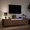 vidaXL Tv-wandmeubel met LED 180x31x39,5 cm bruin eikenkleur