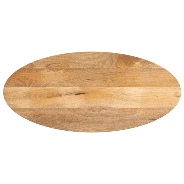 vidaXL Tafelblad ovaal 90x40x2,5 cm massief mangohout