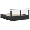vidaXL Bedframe met hoofdeinde Zwart 180 x 200 cm Bewerkt hout