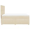 vidaXL Boxspring met matras stof cr&egrave;mekleurig 140x190 cm