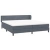 vidaXL Boxspring met matrassen fluweel donkergrijs 180x210 cm