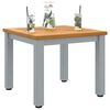 vidaXL Buiten Tafel Natuurlijk en Grijs 45 x 45 x 38 cm