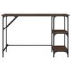 vidaXL Bureau 120x50x75 cm metaal en bewerkt hout bruin eikenkleur