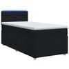 vidaXL Boxspringbed met matras met hoofdeinde Zwart 100 x 200 cm Stof