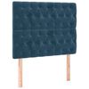 vidaXL Hoofdbord donkerblauw 90x7x118/128 cm fluweel