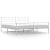 vidaXL Bedframe met hoofd- en voeteneinde metaal wit 180x200 cm