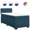 vidaXL Boxspring met matras fluweel blauw 100x200 cm