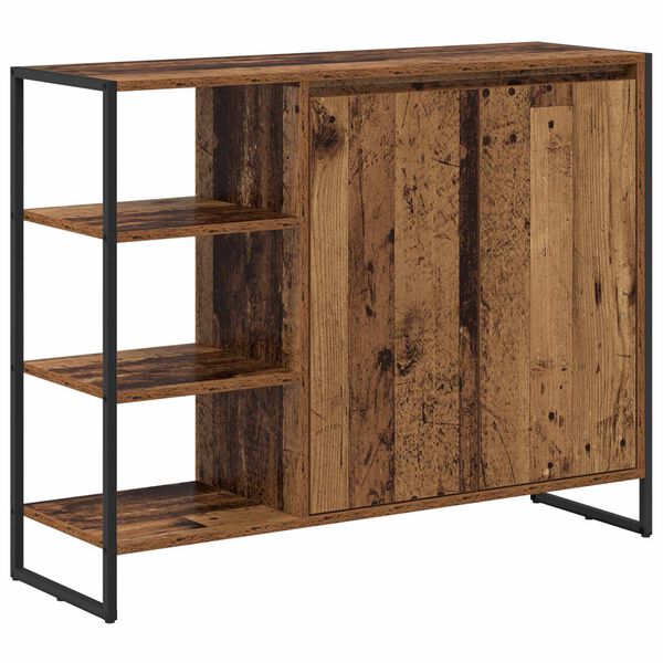 vidaXL Bijzetkast Oud Hout 96.5 x 30 x 75 cm Bewerkt hout