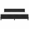 vidaXL Boxspringbed met matras Zwart 200 x 200 cm Polyester