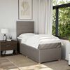 vidaXL Boxspring met matras stof taupe 90x190 cm