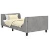 vidaXL Bedframe voor kinderen met hoofdbord Lichtgrijs 90 x 200 cm