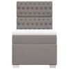 vidaXL Boxspring met matras stof taupe 90x190 cm