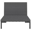 vidaXL 8-delige Loungeset met kussens poly rattan donkergrijs