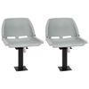 vidaXL Bootstoelen 2 st met poot 360&deg; draaibaar