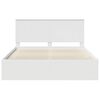 vidaXL Bedframe met hoofdeinde Wit 160 x 200 cm Massief grenenhout