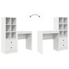 vidaXL Bureau met lade 2 pcs Wit
