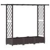 vidaXL Verhoogd Bed met Trellis en Dak Bruin 164 x 40 x 123 cm PP