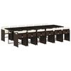 vidaXL 13-delige Tuinset met kussens poly rattan bruin