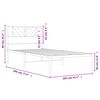 vidaXL Bedframe met hoofdbord metaal wit 100x190 cm