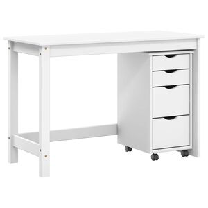 vidaXL Bureau en rollende kast set MOSS 2 st Wit
