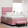 vidaXL Boxspring bed met matras Roze 120 x 200 cm Fluweel