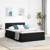 vidaXL Opbergbed met LED met matras met LED Zwart 140 x 190 cm Fluweel