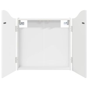 vidaXL Dartbord Kabinet Wit 56 x 12 x 63 cm Bewerkt hout