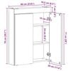 vidaXL Badkamer spiegelkast TULUM Bruin Eiken 60 x 16,5 x 78 cm