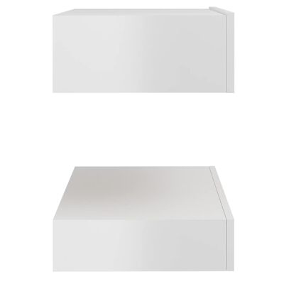 vidaXL Nachtkastje 60x35 cm spaanplaat hoogglans wit