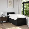 vidaXL Boxspring met matras stof zwart 90x190 cm