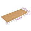vidaXL Trapmatten zelfklevend 15 st sisal-look 65x21x4 cm sisal
