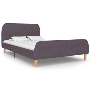 vidaXL Bedframe zonder matras stof taupe 120x190 cm