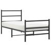 vidaXL Bedframe met hoofd- en voeteneinde&nbsp;metaal zwart 90x190 cm
