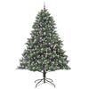 vidaXL Kunstkerstboom met 300 LED Groen 240 cm PVC en Plastic en Staal