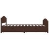vidaXL Bedframe met 4 lades 140x200 cm massief grenenhout donkerbruin