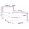 vidaXL Boxspring met matras fluweel donkerblauw 80x220 cm