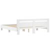 vidaXL Bedframe met hoofdeinde en LED wit 180x200 cm