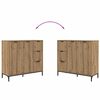 vidaXL Dressoir artisanaal eikenkleurig 89,5 x 33 x 82 cm Bewerkt hout