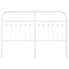 vidaXL Vervangend hoofdbord 135 cm metaal wit